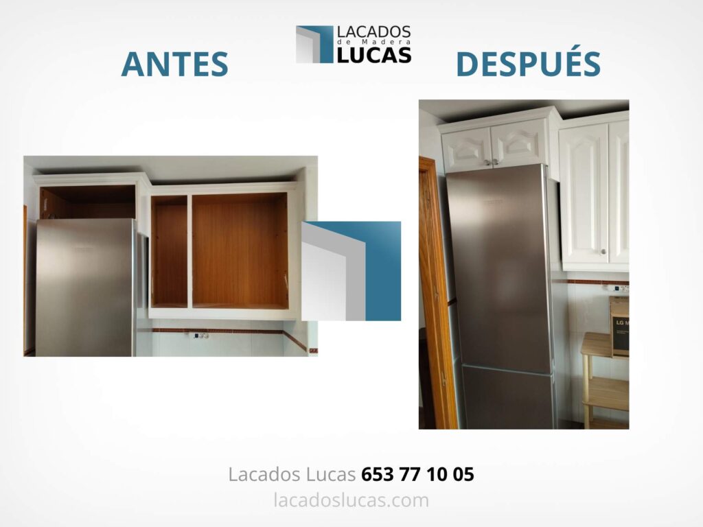 lacar cocina de roble en blanco