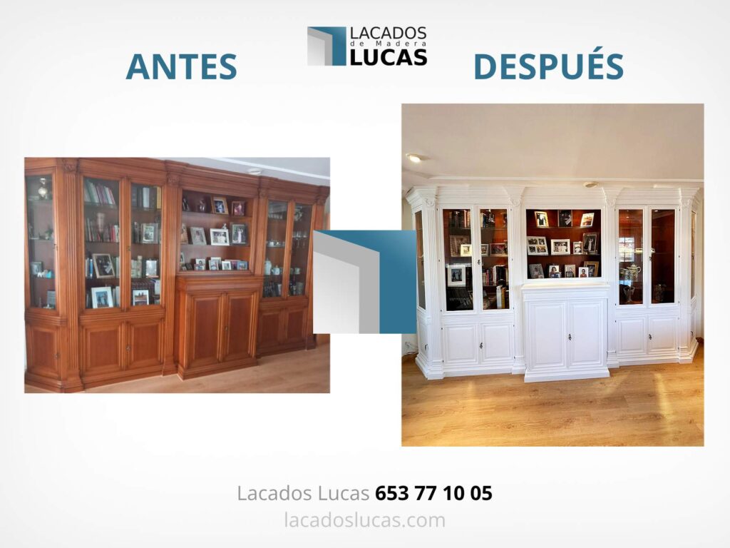 lacar muebles en blanco antes y despues