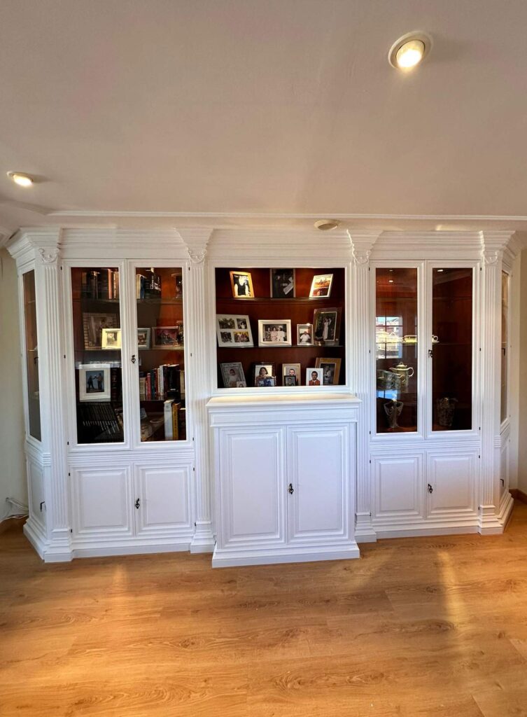 muebles salon lacados blanco brillo